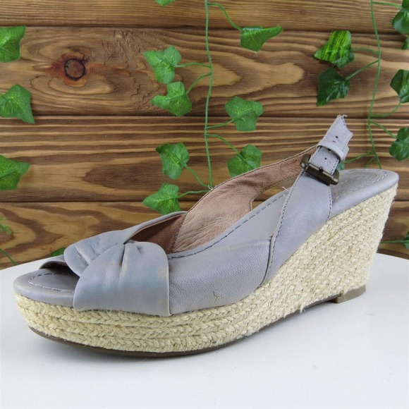 Corso Como Size 6 M Women Sandal Slingback‎ Gray Leather - Picture 1 of 10